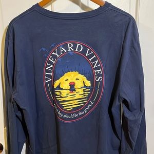 Vineyard Vines Golden Retriever Long Sleeve Shirt.
